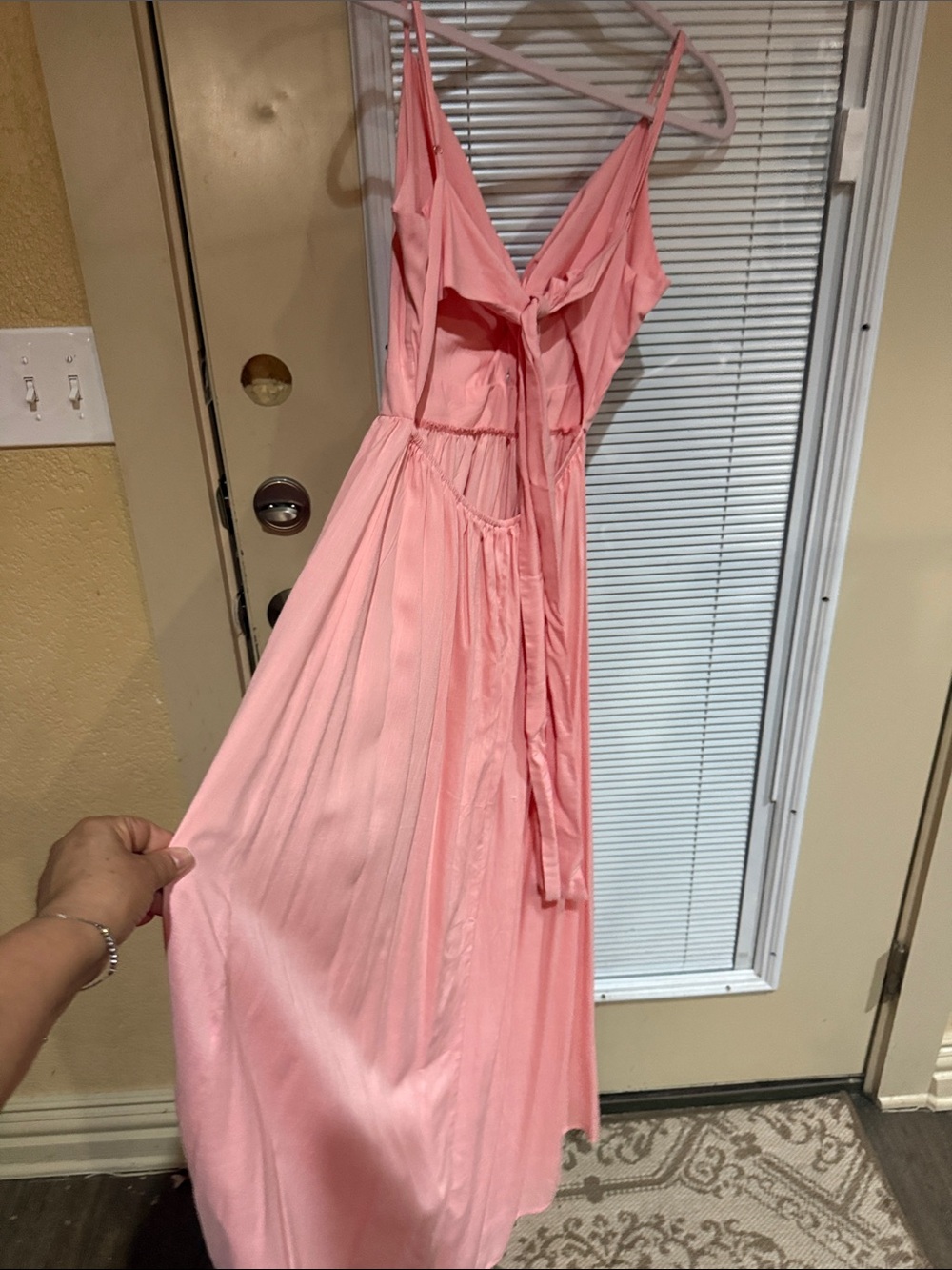 Cupshe Coral Pink Spaghetti-Strap Maxi Dress - Picture 4 of 6